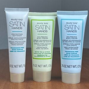 Mary Kay Lot/3 Satin Hands Nourishing Shea Cream Protecting Softener Travel Size